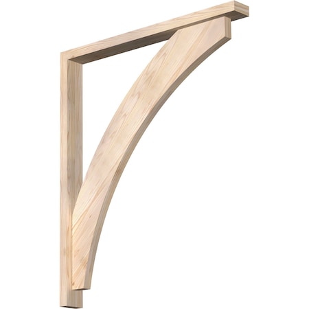 Ekena Millwork Thorton Block Smooth Bracket w/ Offset Brace, Douglas Fir, 3 1/2"W x 34"D x 40"H BKT0402X34X40THR05SDF